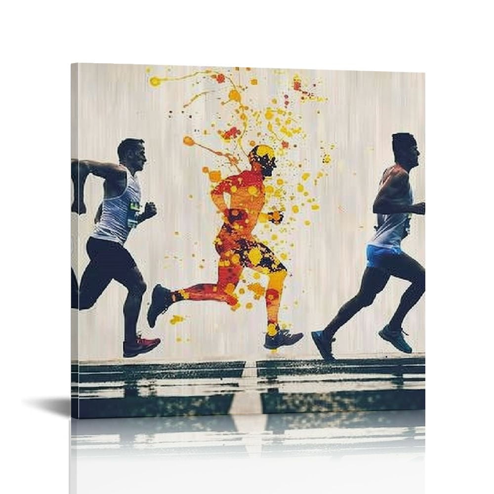 Running Wall Art - Weekly Miles Dry Erase Board For Runners 12x12 Inch
