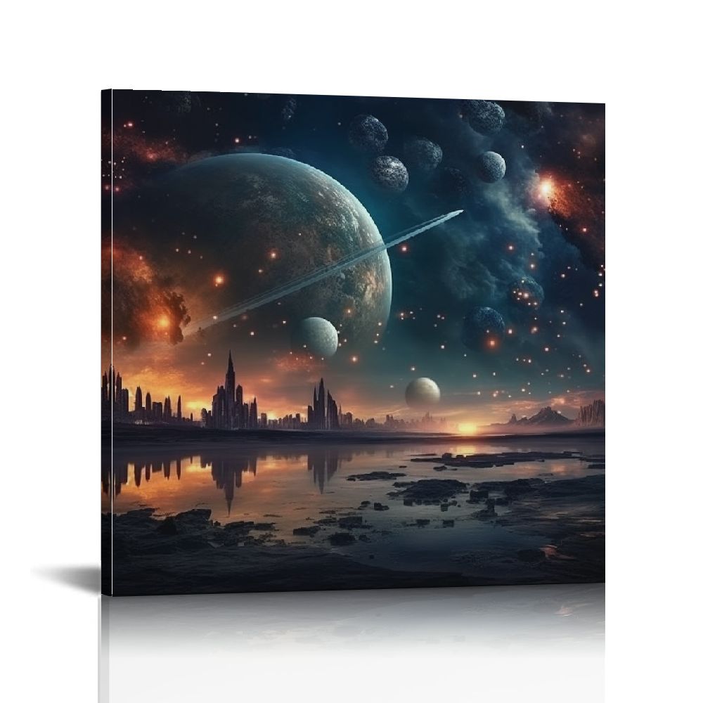 FACANNAP Universe Starry Sky Wall Art Outer Space Fantastic Nebula ...