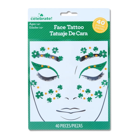 Temporary Face Tattoos, 40 Pieces, St. Patrick's Day by Way To Celebrate