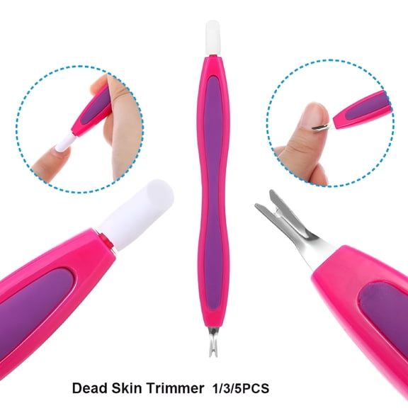 FACEGA 1/3/5Pcs Pedicure Double Sided Nail Tips V-shaped Manicure Tool Cuticle Remover Nail Art Fork Nipper Dead Skin Trimmer