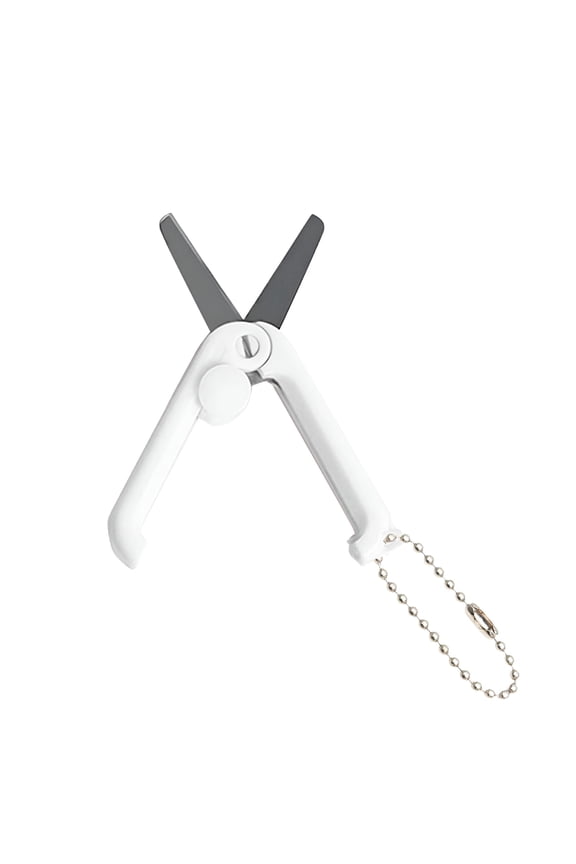 1 Pack Mini Folding Scissors With Key Chain Mini Telescopic Small Foldable Scissors Portable Pocket Travel Scissors Retractable Kids Shears Sharp For Cutting Scrapbooking Crafting