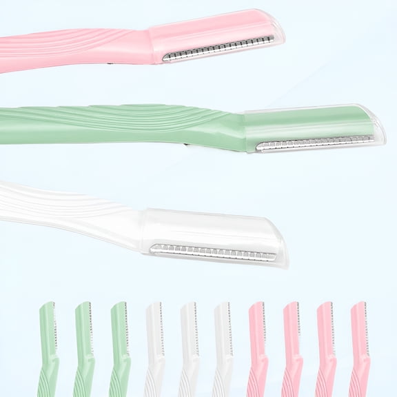 FACEGA 10 PCS Face Razors for Women,Dermaplaning Blades for Face,Eyebrow Razor Shaper,Lady Face Shavers for Women,Facial Hair Peach Fuzz Remover