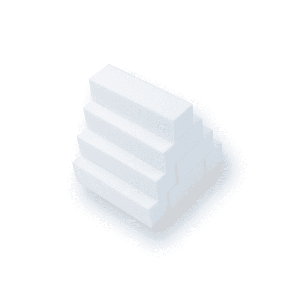 FACEGA 10 Pcs Nail Buffer,4-Sided Grit Surfaces Nail Buffer Block,High-Foam and Compact Nail Supplies,White