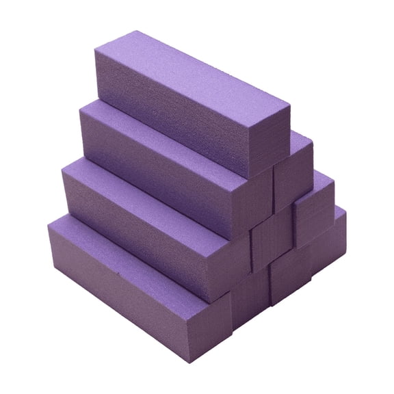 FACEGA 10 Pcs Nail Buffer,4-Sided Grit Surfaces Nail Buffer Block,High-Foam and Compact Nail Supplies,Purple