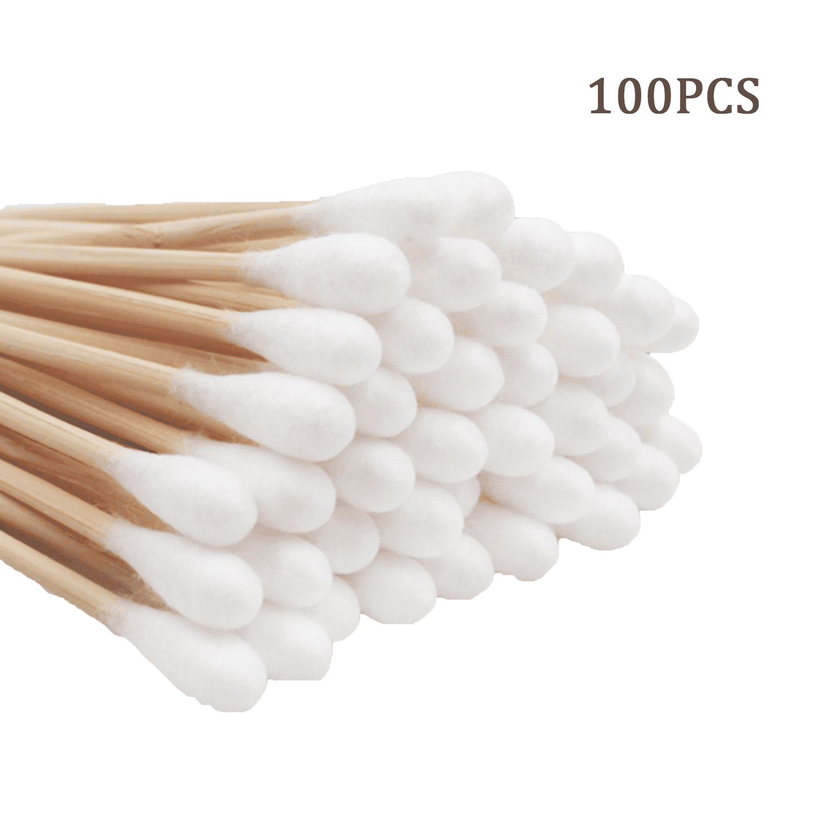 FACEGA 100 Pcs Cotton Swabs 6 Inch Cotton Swabs Long for Pets,Cleaning or Makeup White