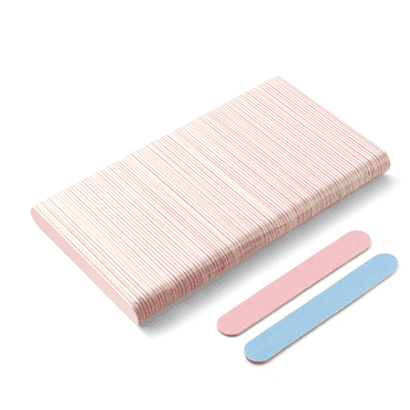 FACEGA 100 Pcs Nail File,Ergonomic Design Nail Buffer,Nail Care Comfort Simple Use Glass Nail File,Blue