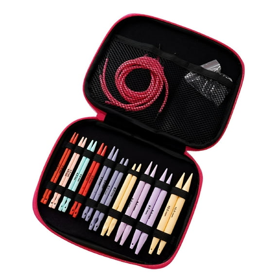 FACEGA 10Pairs Colorful Interchangeable Circular Knitting Needle for Sweater Sock Bag