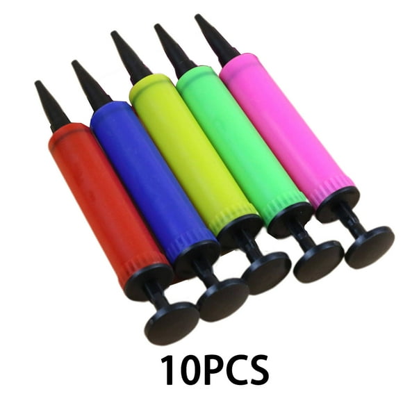 FACEGA 10Pcs Balloon Pump Multi-Use Manual Inflator for Balloons,Efficient Handy Balloon Inflator for Special Occasions,Multicolor