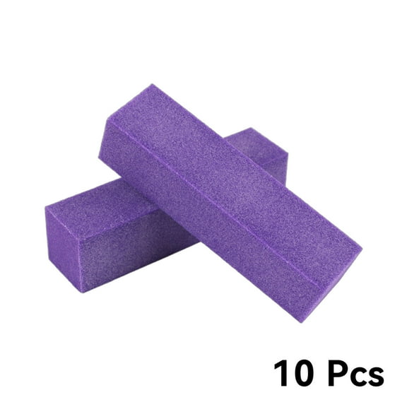 FACEGA 10Pcs Nail File High Elastic Cotton Buffing Sanding Buffer Block Tofu Block Shape Buffer Block Purple