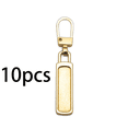 thumbnail image 1 of FACEGA 10Pcs Zipper Pull Replacement,Metallic Color Replacement Zipper,Full Texture Detachable Zipper Heads,Strip Gold, 1 of 3