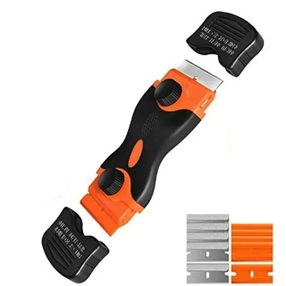 FACEGA 11 Pcs Razor Blade Scraper,Dual-Head Design Plastic Razor Blades,Multi-Purpose Efficient Cleaning Plastic Scraper