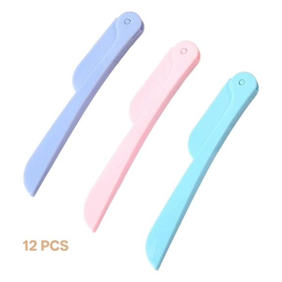 FACEGA 12 Pcs Eyebrow Razor,Micro Trimming Blade Eyebrow Shaver,Easy Eyebrow Shaping Portable Tool Face Razors for Women,Style6