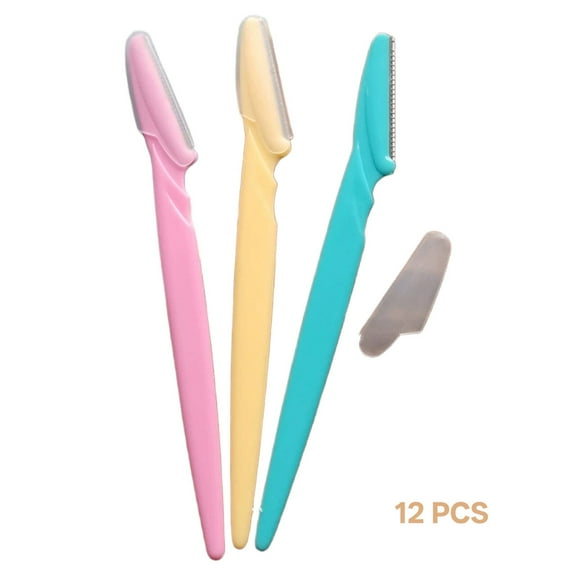 FACEGA 12 Pcs Eyebrow Razor,Mini Foldable Design Face Razors for Women,Portable Eyebrow Shaper Precise Blade Facial Razor,Style1