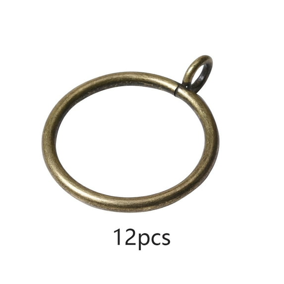 FACEGA 12Pcs Curtain Rings Quick Install Metal Curtain Clip Rings Fits Many Curtain Clips 63mm