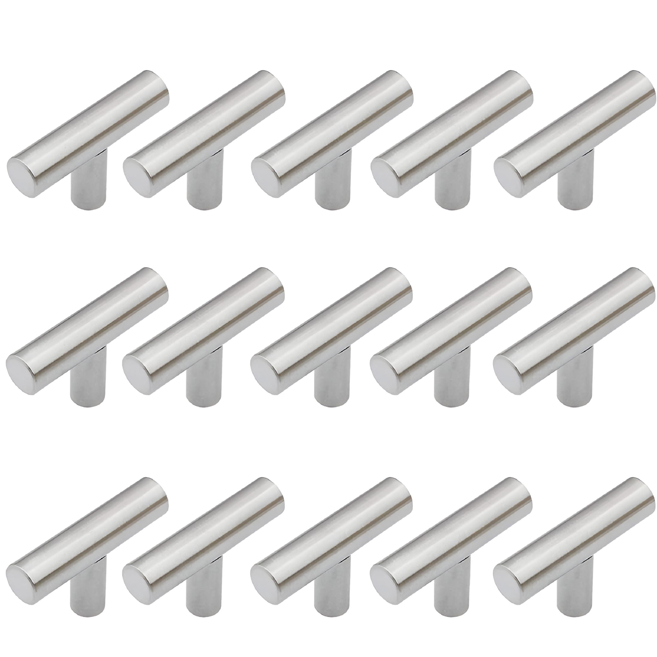 FACEGA 15Pack Kitchen Hardware for Cabinets Brushed Nickel Cabinet ...