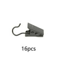 thumbnail image 1 of FACEGA 16Pcs Curtain Rings Polished Surface Curtain Hangers Clips Lasting Shine Curtain Clips Black1, 1 of 4