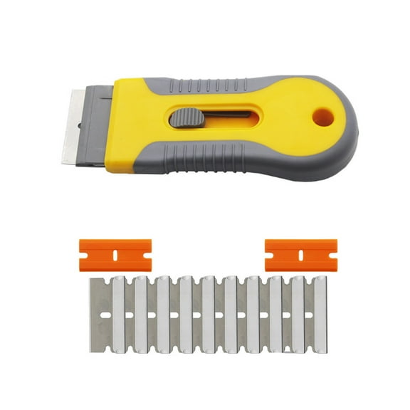 FACEGA 1Pcs Plastic Razor Blade Scraper, Scraper Tool, Razor Blade Scraper, Putty Knife - Versatile, Ergonomic, Portable