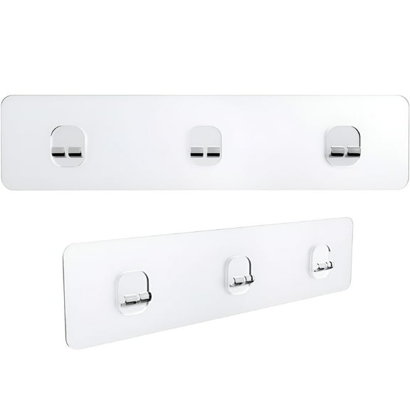 XIBUFE 2 Pack 3 Hook Shower Caddy Adhesive Hooks Replacement,Strong sticker Hooks for Bathroom Shower Caddy Corner Shelf basket Soap Dish hanging Hooks,No Drilling Shower Kitchen