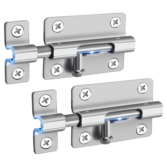 FACEGA 2 Pcs Sliding Door Lock,Keyless Entry Door Lock for Enhanced Security,Durable Gate Lock for Home and Business Use