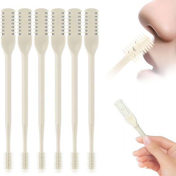 FACEGA 2-in-1 Nasal Cutter,Double Sided Nose Knife,360 Nostril Hair Remover Tool,Trimmer for Men,Women,Soft Cleaning Brush