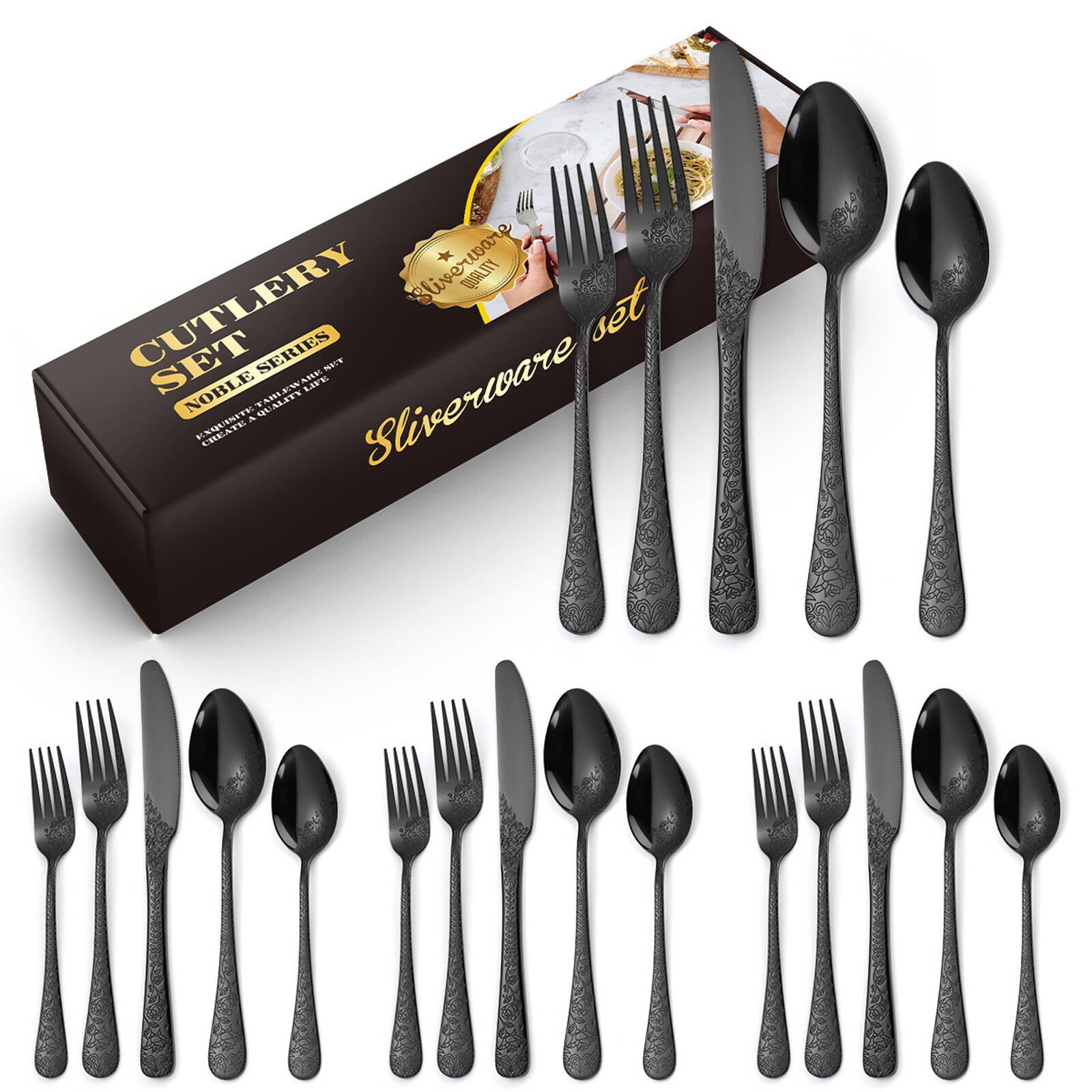 FACEGA 20Pcs Silicone Mixing Spoons Set,Easy to Clean Spoons Silverware ...