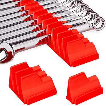 FACEGA 20Pcs tool Box Organizer Easy Access and Finding Wrench Organizer Inter-Connectable tool Organizer Red
