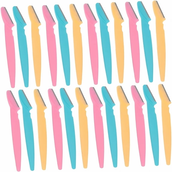 FACEGA 24-Piece Eyebrow Razor Eyebrow Shaper Straight Eyebrow Razor ...