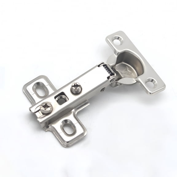 FACEGA 25mm Perforated Small Hinge, Stainless Steel Hydraulic Soft Close Cabinet Door Buffer, Furniture Pipe Hinge for Kitchen Wardrobes and Closets