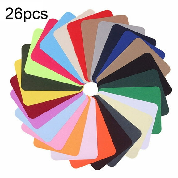 FACEGA 26Pcs Iron On Mending Embroidery Patches Polyester Embroidery Badge Clothes Diy Repairing Tools