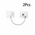 thumbnail image 1 of FACEGA 2Pcs Child Proof Cabinet Locks,Simple Installation Refrigerator Lock,Durable Material Cabinet Locks,White, 1 of 5