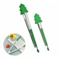 thumbnail image 1 of FACEGA 2Pcs Metal Tongs,Silicone Gripping Tip Stainless Steel Tongs for Serving Food,Christmas Tree Shape 8",10" Grill Tongs,For Baking, Picking Up Food, Picking Up Bread,Mix1, 1 of 7