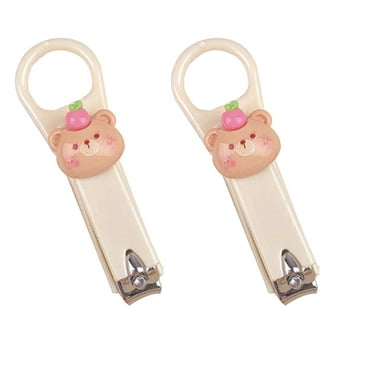 FACEGA 2Pcs Nail Clippers,Cartoon Design Nail Cutter,Ergonomic ABS+Carbon Steel Nail Tools