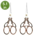 thumbnail image 1 of FACEGA 2Pcs Scissors All Purpose,Carved Handle 5.1" Small Scissors,Pointed Cute Scissors,Red, 1 of 7