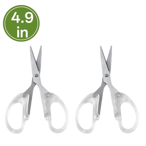 FACEGA 2Pcs Scissors All Purpose,Straight Handle 4.9" Fabric Scissors,Pointed Embroidery Scissors,Multcolor
