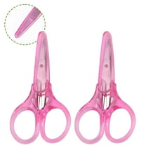 FACEGA 2Pcs Scissors All Purpose,With Protective Cover 3.5" Small Scissors,Pointed Sewing Scissors,Pink