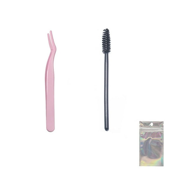 FACEGA 2Pcs Tweezers,Premium Stainless Steel Construction Tweezer for Women,Rounded Tip for Safe & Comfortable Lash Extension Tweezer,Pink