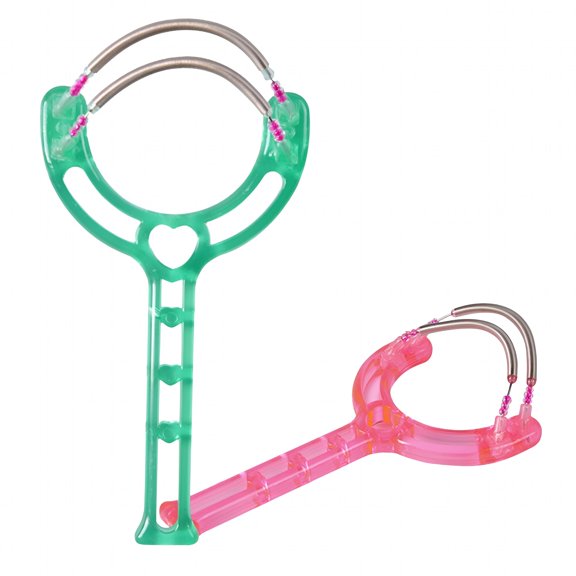 FACEGA 2pcs Plastic Hair Removal Device Spring Facial Hair Removal Handheld Threading Beauty Epilator Tools (Random Pattern)