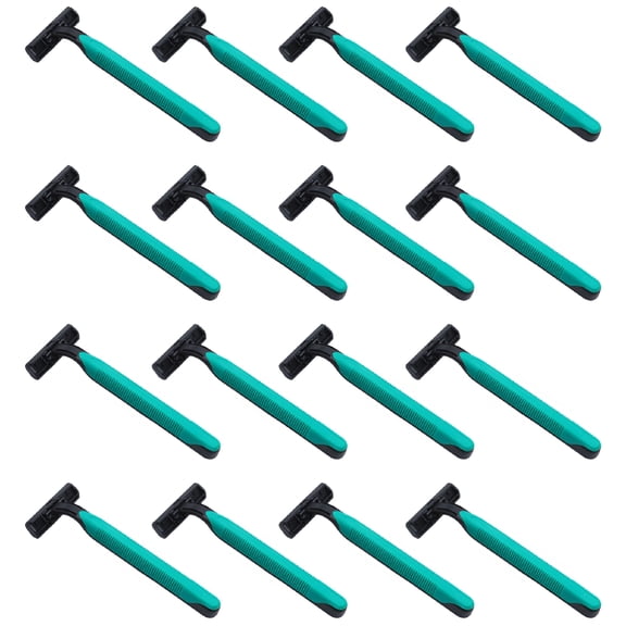 FACEGA 30 Box of Blue Razor Blades Disposable Stainless Steel Twin Blade Razors for Men and Women,Green