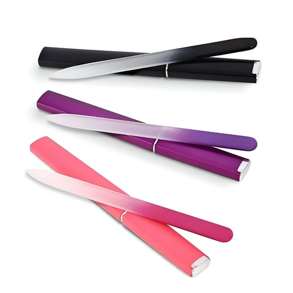 ACDANC 3Pcs Glass Nail File,Superior Glass Nail Files for Natural Nails,Crystal Fingernail File Set