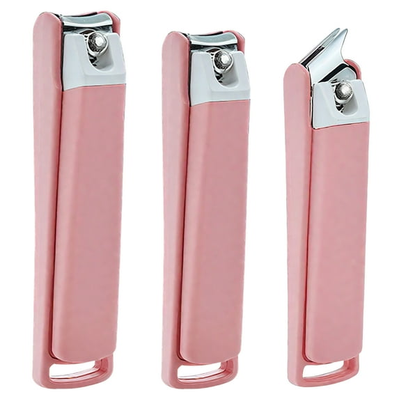 FACEGA 3Pcs Nail Clippers for Women,Carbon Steel Finger Nail Clippers Adult,Splash-Proof Design Solid Build Ingrown Toenail Clippers,Mix1