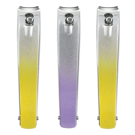 FACEGA 3Pcs Nail Clippers for Women,Carbon Steel Nippers,Curved Pliers Blade File Built Nail Clippers for Women,Mix2