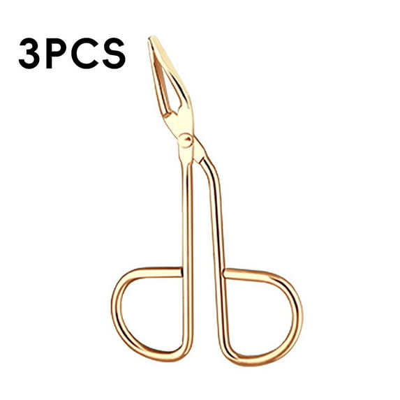 FACEGA 3Pcs Tweezers,Angled Tip Design Long Tweezers,Swivel Action Design Lash Tweezers,Gold