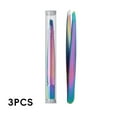 thumbnail image 1 of FACEGA 3Pcs Tweezers,Fish Scale Grip Tweezers for Women,Built to Last with Stainless Steel Tweezers for Men,Multicolor, 1 of 3