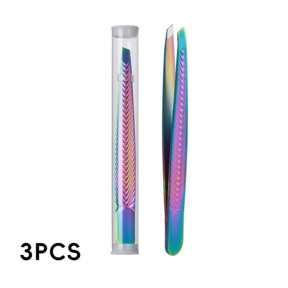 FACEGA 3Pcs Tweezers,Fish Scale Grip Tweezers for Women,Built to Last with Stainless Steel Tweezers for Men,Multicolor