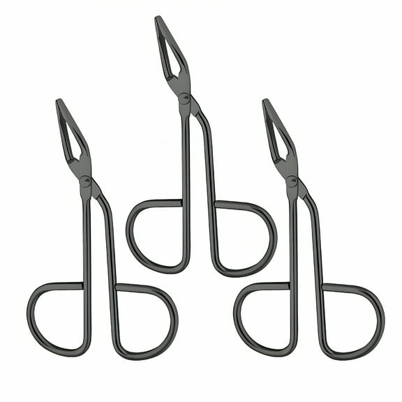 FACEGA 3Pcs Tweezers,Multi-functional Tweezer with Comb Long Tweezers,Tight Clamping with No Skin Pinching Tweezers for Men,Black