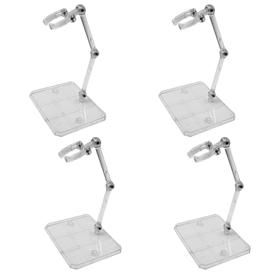XIBUFE 4 Pcs Action Figure Stand,Transparent Invisible Display Stand,Gray