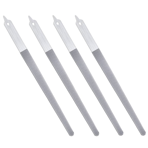 FACEGA 4 Pcs Diamond Deb Nail File Metal Nail File with Sharp Pointed Tip, Stainless Steel Nail Filer Metal Nail Files for Natural Nails Double Sided Manicure Pedicure Tools for Salon Home (Small)