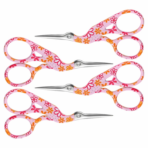 FACEGA 4 Pcs Scissors,Durable Construction Embroidery Scissors, Sleek Finish Fabric Scissors