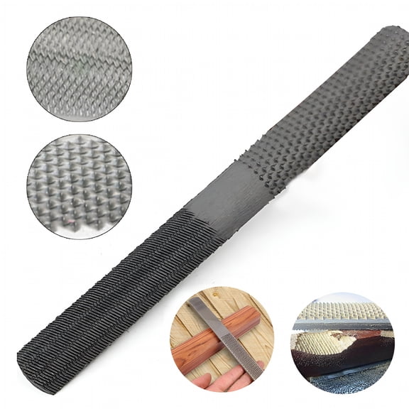 FACEGA 4-in-1 Wood Hand File and Round Rasp, 8-Inch Carbon Steel Carpentry Tool