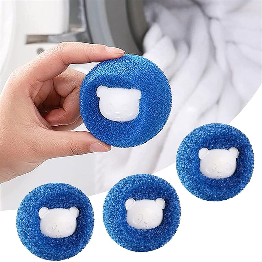 4PCS Pet Hair Remover for Laundry, Reusable Hair Catcher for Washing Machine Dryer Cleaning Ball